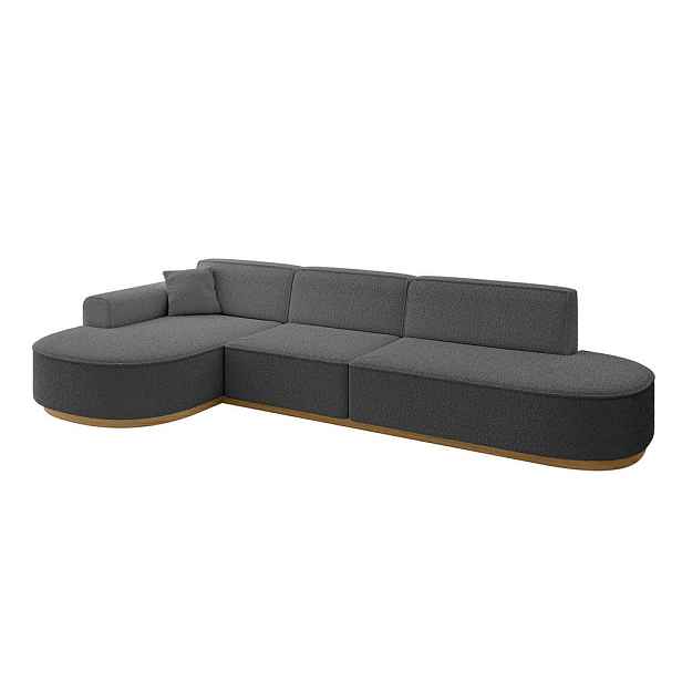 ALTDECOR ROHOVÁ SEDAČKA s otomanem, levá MARI-L2-v2 328x171x83 Šedá Buklé
