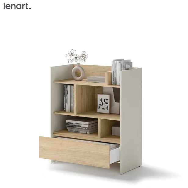 Dig-net nábytek Regál Lenart BED CONCEPT BC-25 | kašmír / dub nagano