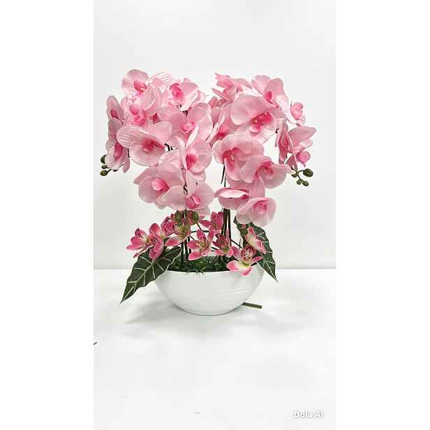 Umělá Orchidej Dekorativní Kompozice Kvalita 50CM-60cm