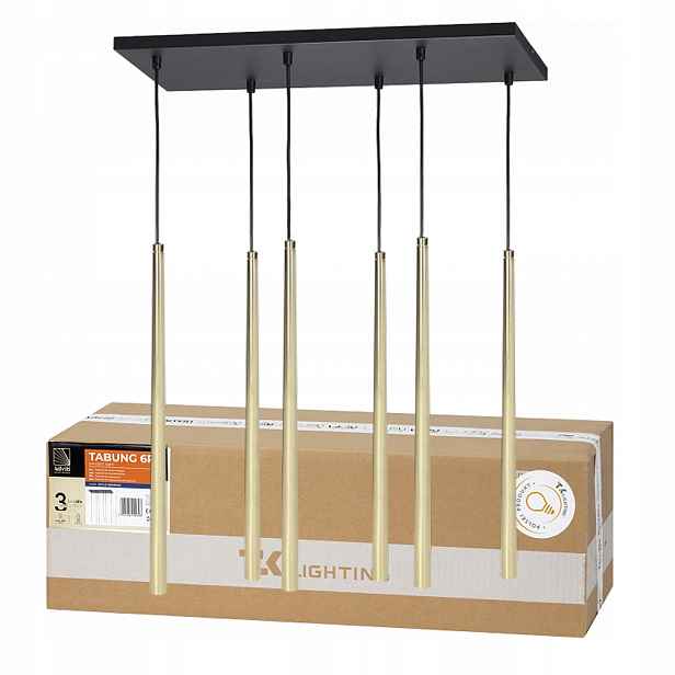 Závěsná lampa Tabung 6P max. 6W G9 zlatá