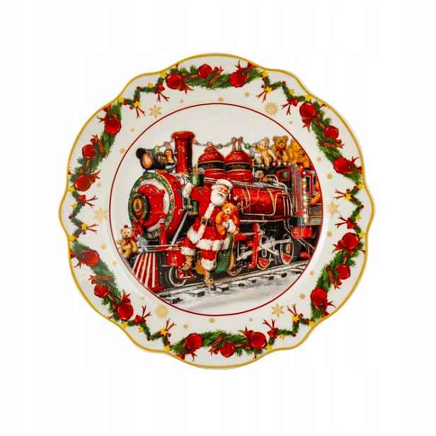 4 x talířek dezertní Vánoční porcelánový Mikuláš