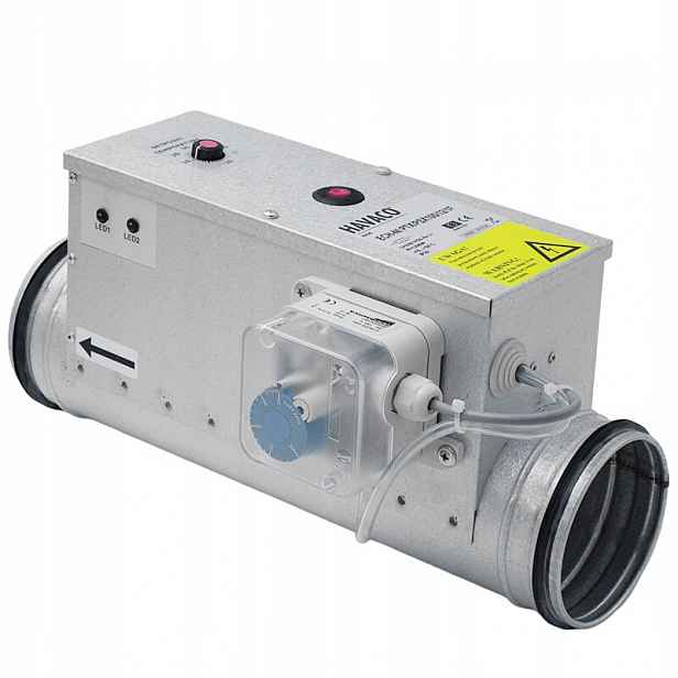 Elektrický ohřívač Havaco Ech-ni PTX125/09/1F Automatika fi=125 0,9 kW