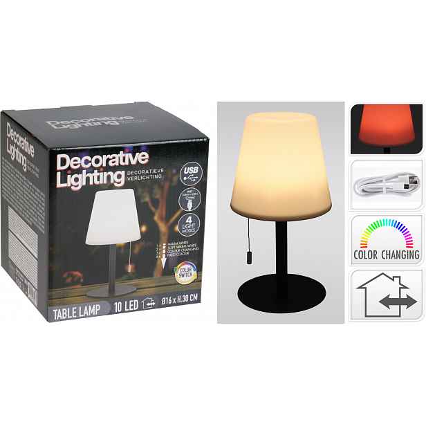Led lampa 45 cm černá změna barvy Rgb na Usb