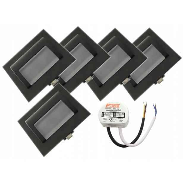 Set Schodišťové obruby 5x napájecí adaptér.