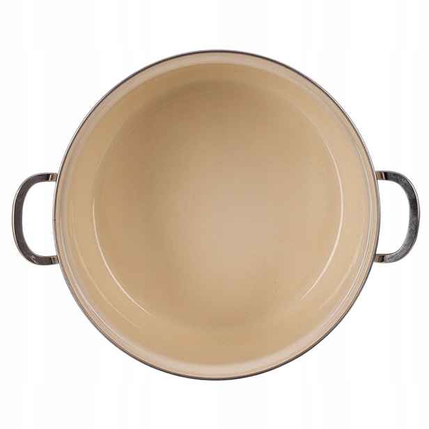 Hrnec Smaltovaný Krémový s Maky 26 cm 5 L na Indukci