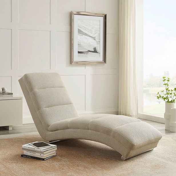 Livetastic RELAXAČNÍ VÁLENDA, textil, barvy chromu, béžová