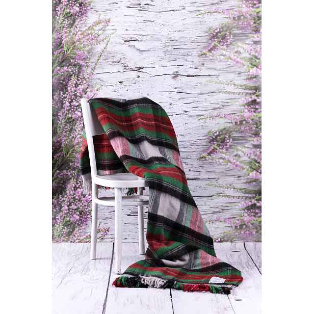 Merino Wool Přírodní vlněná deka přehoz na postel 160/200 cm