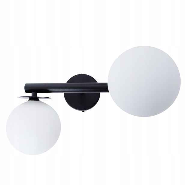 Nástěnná lampa Avola Sigma Lighting, černá, skleněné koule, 2xG9, 12W