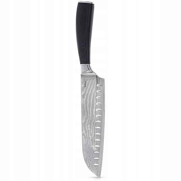 Nůž Santoku kuchyňský ocel damašková 31 cm