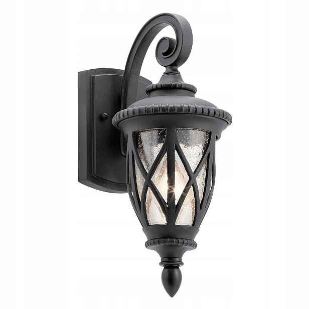 Venkovní nástěnná lampa texturovaná černá E27 60W Admirals Cove Kichler