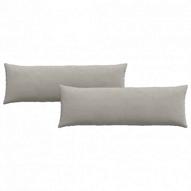 vidaXL Pohovkové polštáře 2 ks textil Světle šedá 120 x 40 cm