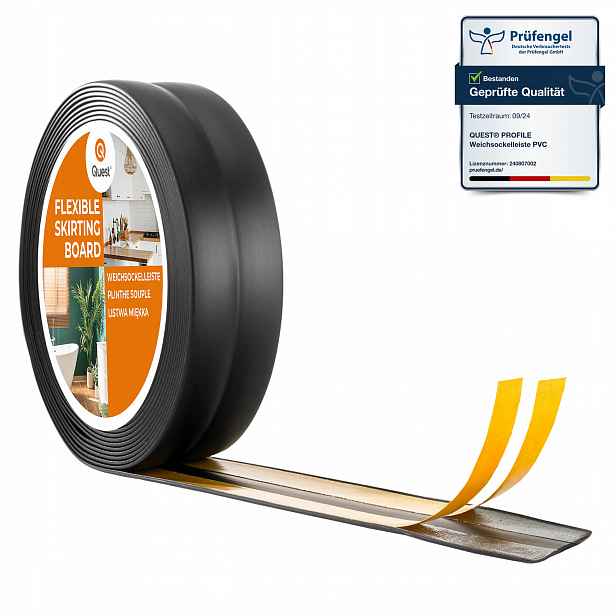 Dokončovací lišta samolepicí černá Pvc 15/15 20 m