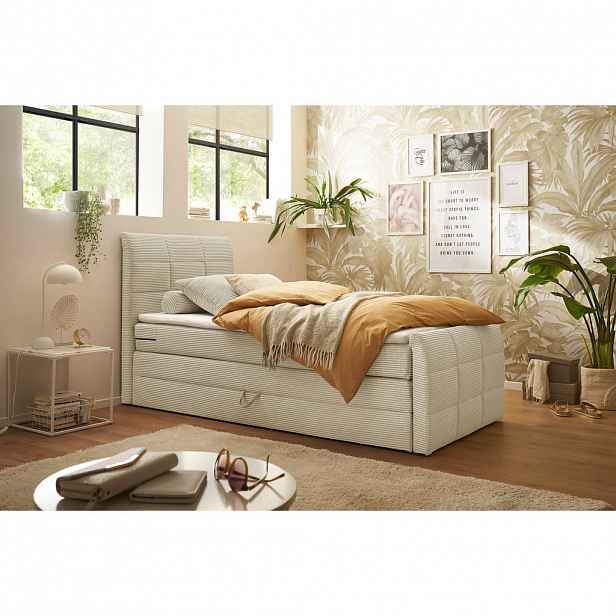 MID.YOU POSTEL BOXSPRING, 100/200 cm, krémová