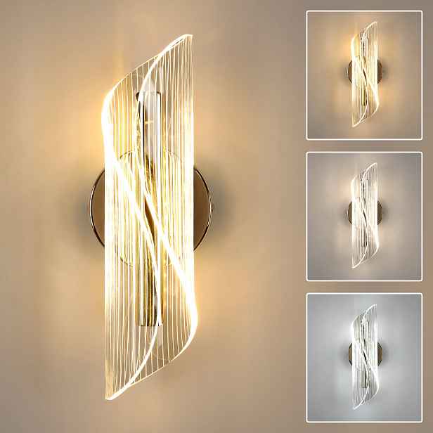 Nástěnné Led svítidlo Zlaté na schodiště Stmívatelné Moderní 16W 1800lm