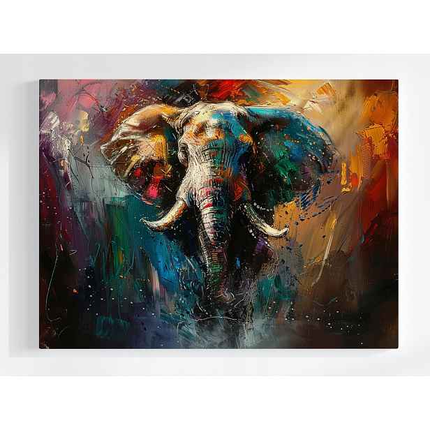 Plakát Grafika Zvíře Slon Portrét Abstrakce Boho 100x75