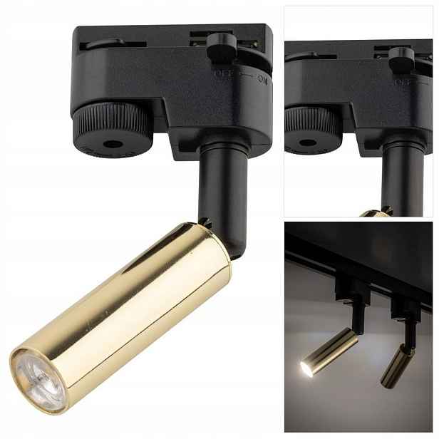 Zlatý kolejnicový reflektor Tracer pro moderní osvětlení obrazu Tk Lighting
