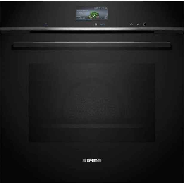 Siemens iQ700 Vestavná trouba s přídavnou párou 60 x 60 cm černá HR736G1B1