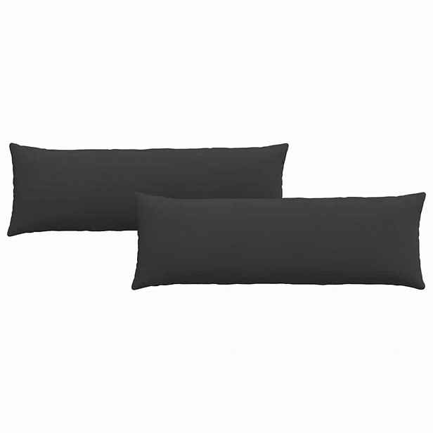 vidaXL Pohovkové polštáře 2 ks textil Černá 120 x 40 cm