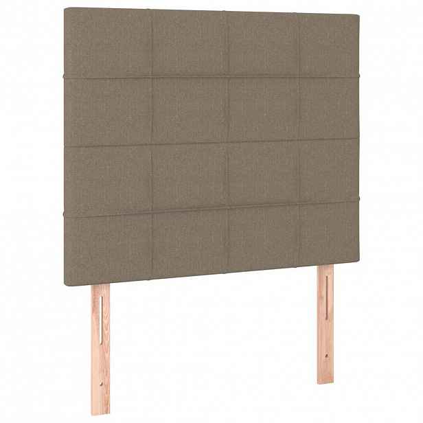 vidaXL Čelo postele béžové 90x5x118/128 cm látkové