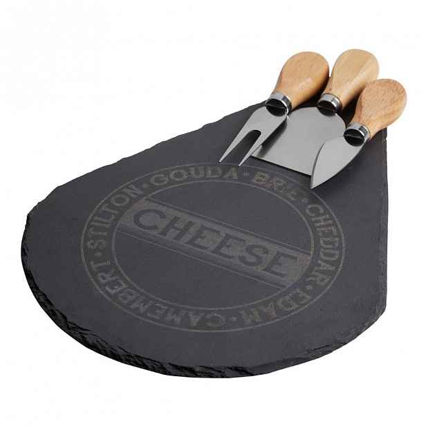 Servírovací prkénko na sýr se 3 noži Premier Housewares Cheese Set
