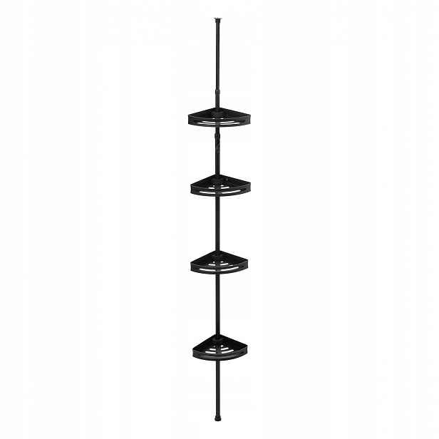 Teleskopická police pod sprchu, 4 koše, 20,5 x 20,5 x 240 cm