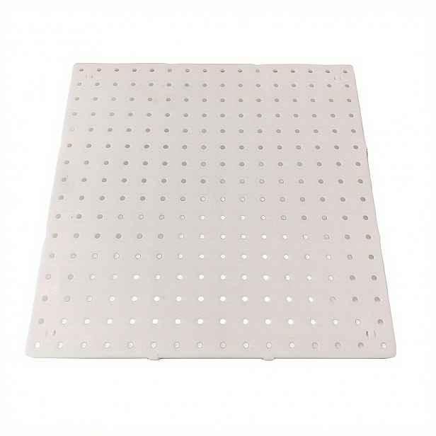 TEMU 40cm x 40cm Velká plastová perforovaná deska s roztečí otvorů 1 palec, nástěnná přibitelná, úložná police do koupelny, garáže, kuchyně, skladu,