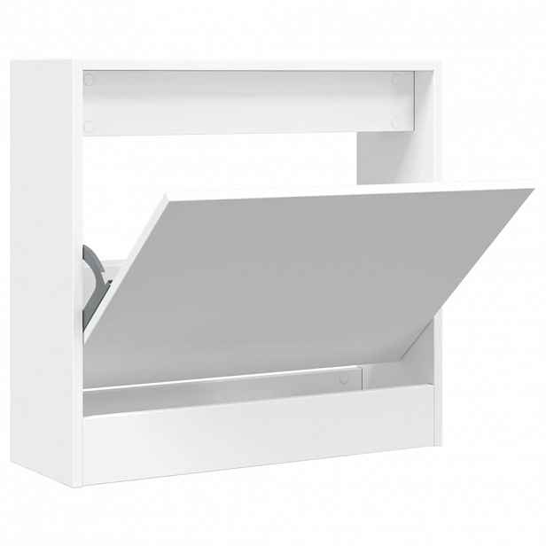 vidaXL Botník bílý 60 x 21 x 57 cm kompozitní dřevo