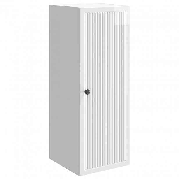 vidaXL Nástěnná skříň Bílá s vysokým leskem 33 x 34,5 x 90 cm