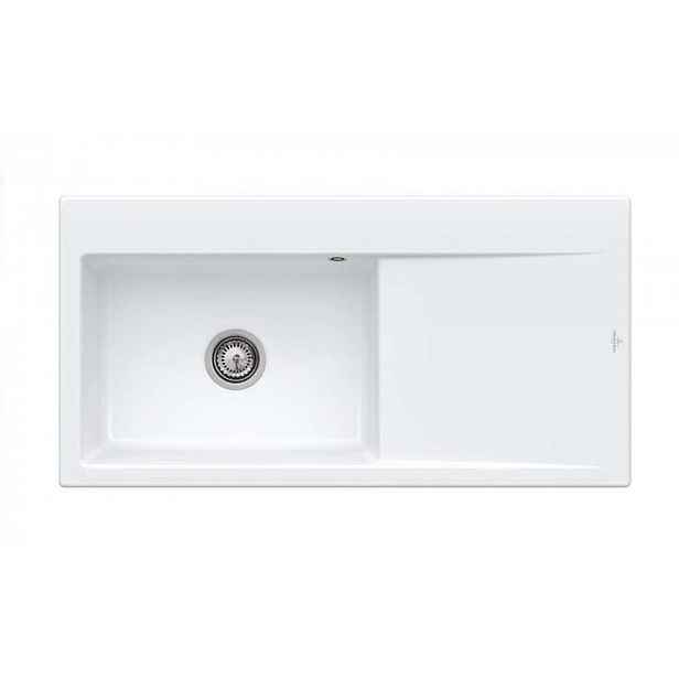 Villeroy & Boch Subway Style 60 - Keramický dřez 100x51 cm, CeramicPlus, Stone White 336201RW