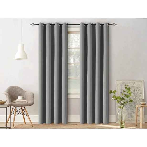 Závěs OXFORD LIGHT 140x250 cm, světle šedý Zavěšení: Kovové kroužky