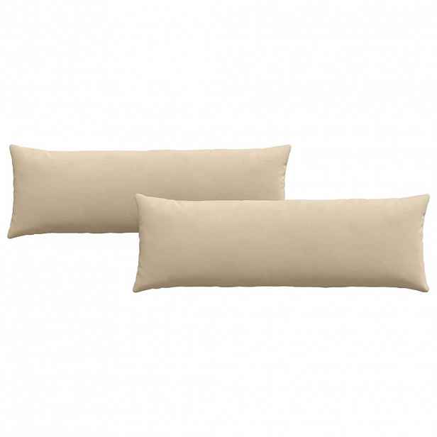 vidaXL Pohovkové polštáře 2 ks textil Krémová 120 x 40 cm