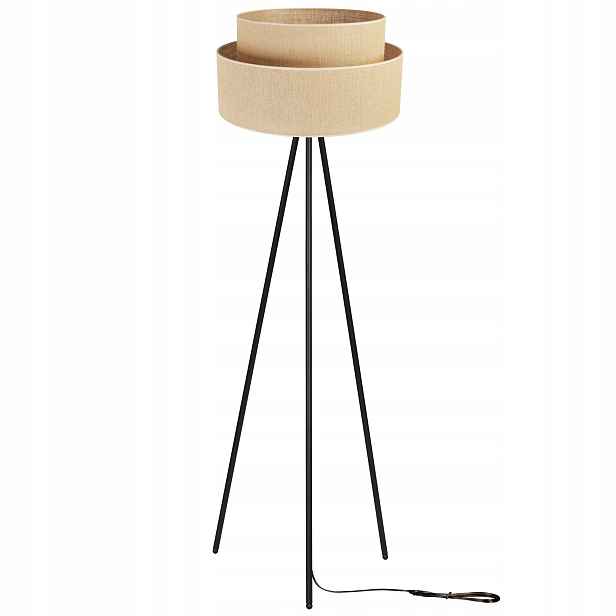 Stojací Podlahová Lampa Trojnožka Kovová Stínidlo 45 CM