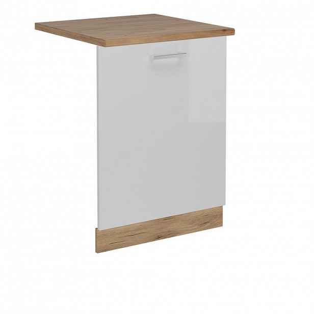 Vicco PŘEDNÍ PANEL R-Line Bílá vysoký lesk 60 cm , PD Dub