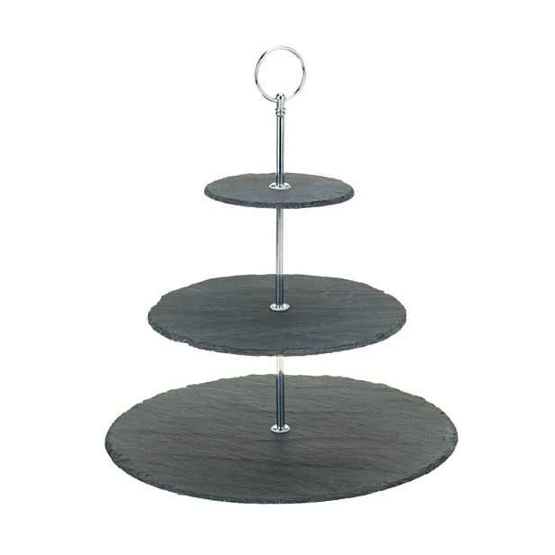 Excellent Houseware Břidlicový servírovací stojan RAZEKO 34 cm černý
