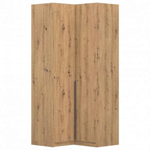 Rauch Möbel ROHOVÁ ŠATNÍ SKŘÍŇ, tmavě šedá, dub artisan, 100/229/102 cm