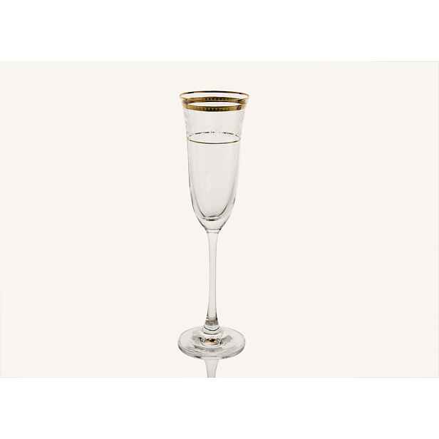 Sklenička na šampaňské 160 Ml(6 Ks)Dolce Vita Gold Dárek ke Dni matek