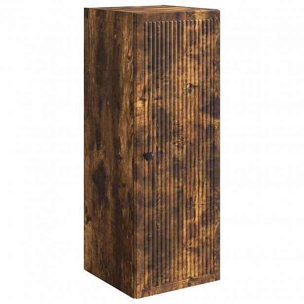 vidaXL Nástěnná skříň Kouřový dub 33 x 34,5 x 90 cm Kompozitní dřevo