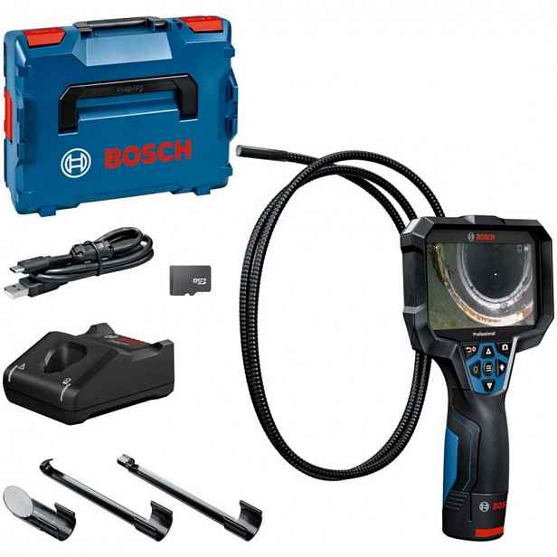 Bosch - 12V AKU inspekční kamera, s příslušenstvím, 1x aku 2,0 Ah Li-Ion, nabíječka 0601241401