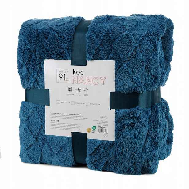 Deka 170x210 Nancy tmavě modrá s 3D efektem D91