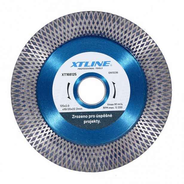 Kotouč XTLINE diamantový Turbo HYBRID (řezný/brusný) 115x1,8x10/20x22,2 mm XT168115