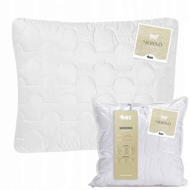 Polštář 50x60 na spaní Naturalna Natural Exclusive Merino Bílý