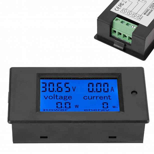 Přesný měřič wattů Analyzátor výkonu Měřič výkonu LCD displej