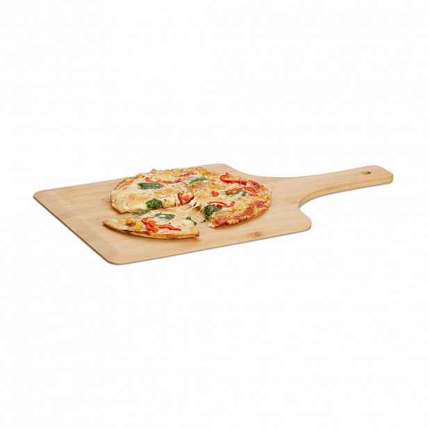 Relaxdays PIZZALOPATKA Přírodní bambus 30x50 cm