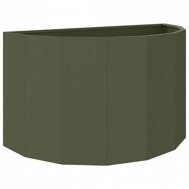 vidaXL Truhlík Olivově zelená 90 x 45 x 50 cm Ocel
