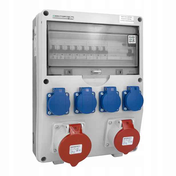 Stavební rozvaděč 32A 16A 4x230V chráněný elektrickou skříní
