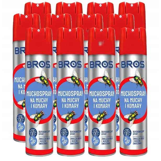 12 x Bros Muchospray Sprej Na Mouchy Mole 400 ml