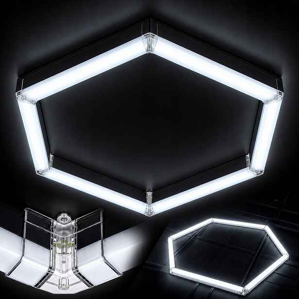 Jeden panel Hexagon Led černý 42W 6500K 92x79 Cm autoservis