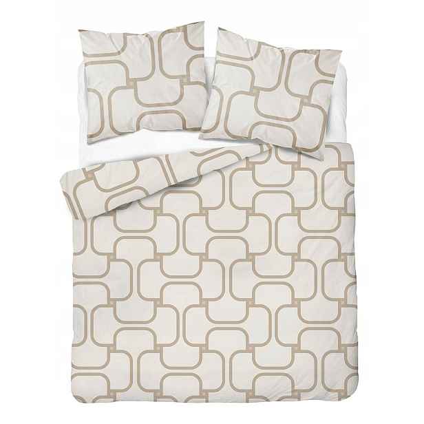 Povlečení Home Satin 160x200 krémový, fantazijní geometrický vzor