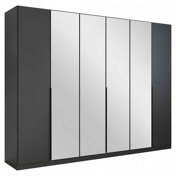 Rauch Möbel ŠATNÍ SKŘÍŇ S OTOČNÝMI DVEŘMI, šedá, 271/210/54 cm
