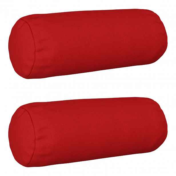 vidaXL Povlak na polštář 2 ks HEERLEN Červená Ø 15 x 40 cm Textil